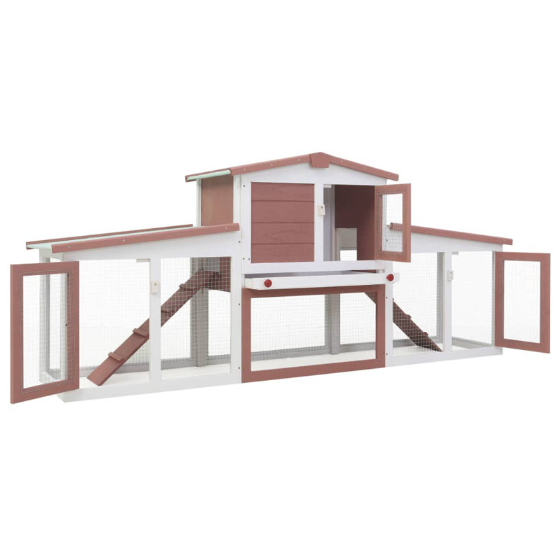Ludgershall Weather Resistant Rabbit Hutch, Brown