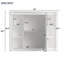 Meuble-lavabo de salle de bain avec lavabo supérieur, armoire à miroir, armoire de rangement moderne avec 2 portes à fermeture douce et 2 tiroirs, meuble-lavabo simple-63436071