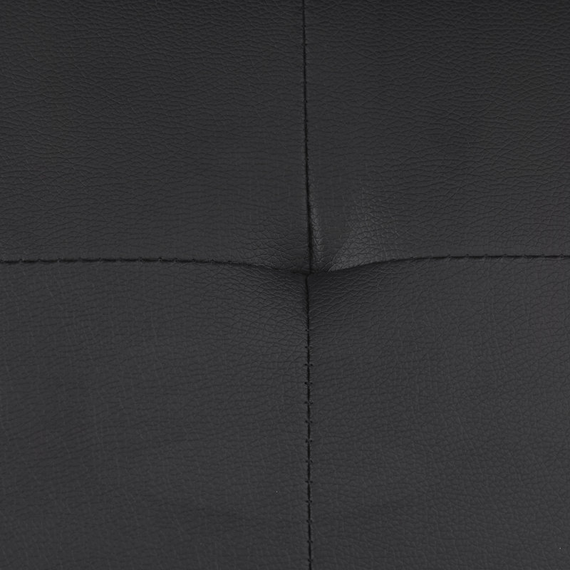 Lit convertible, fauteuil surdimensionné réglable avec trois ports USB, Black Faux Leather