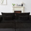 Méridienne surdimensionnée de 87 pouces, sans assemblage requis, causeuse en peluche avec deux repose-pieds amovibles, canapé-lit moderne moelleux pour la vie intérieure, canapé modulaire
