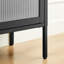 Niccolino Metal & Ribbed Glass Cabinet - Modern Deco Design