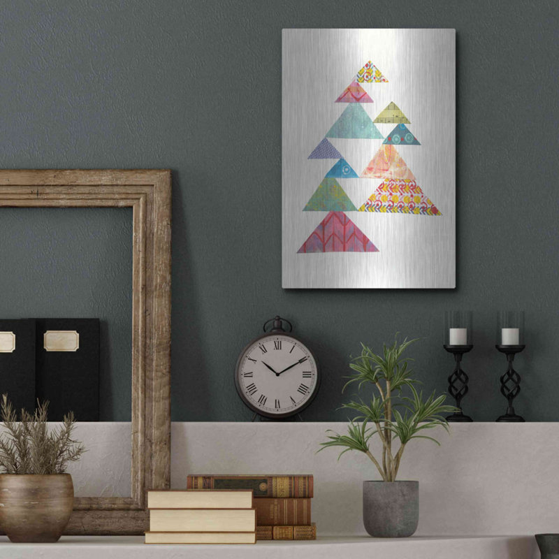 Orren Ellis «Modern Abstract Triangles I» par Courtney Prahl, art mural en métal