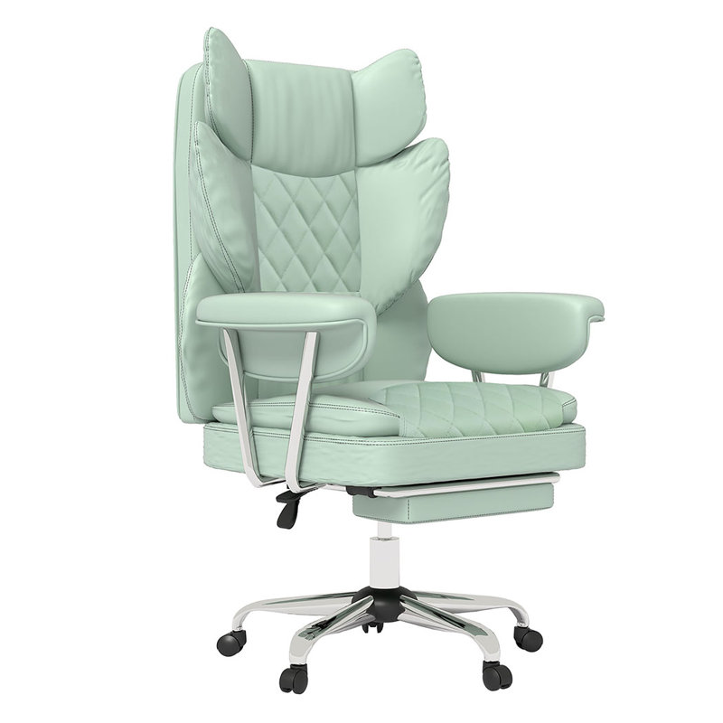 Office Chair with Headrest, Green