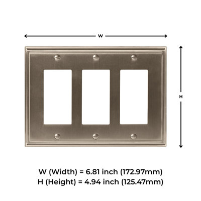 Mulholland 3-Gang Rocker Wall Plate