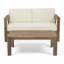Ensemble de causeuse d'extérieur en bois d'acacia de luxe - élégant et résistant aux intempéries