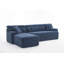 Canapé modulaire de 105 po avec méridienne en forme de L, canapé modulaire à assise profonde, canapé désossé pour le salon et la chambre à coucher, aucun assemblage requis-1412083623