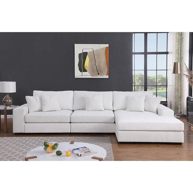 Canapé modulaire Sklar, Chenille crème