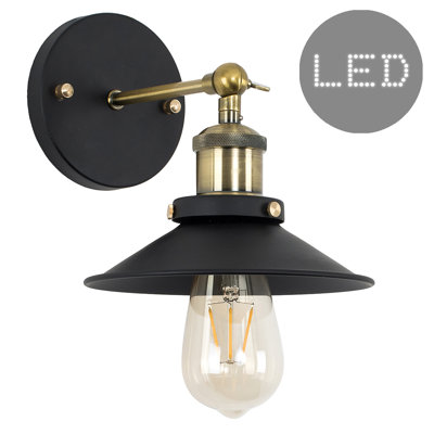 Harris Glass LED Armed Sconce