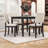 Modern 5-Piece Dining Table Set with Square Table and 4 Upholstered Chairs-1928602555