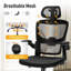 Black Ergonomic Office Chair with Dynamic Spine Support and 4D Mesh Headrest-1313311888