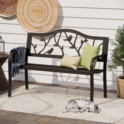 Landwehr Powder Coated Steel Park Bench