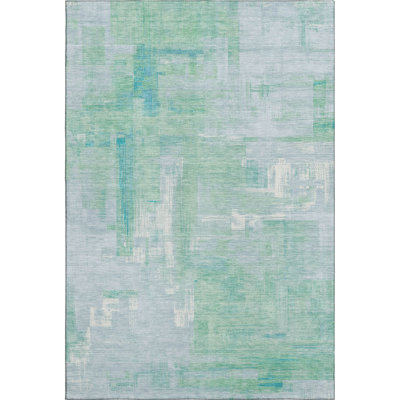 Premium Machine Washable Kumbhar AMF1338 Blocks Rug