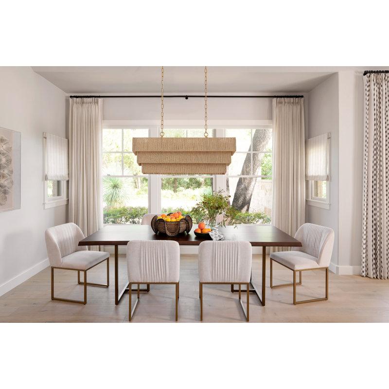5 - Light Dimmable 3-Tier Rectangle Chandelier
