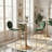 Auray Bar Height 23.8" Pedestal Dining Table-478205920-535402665