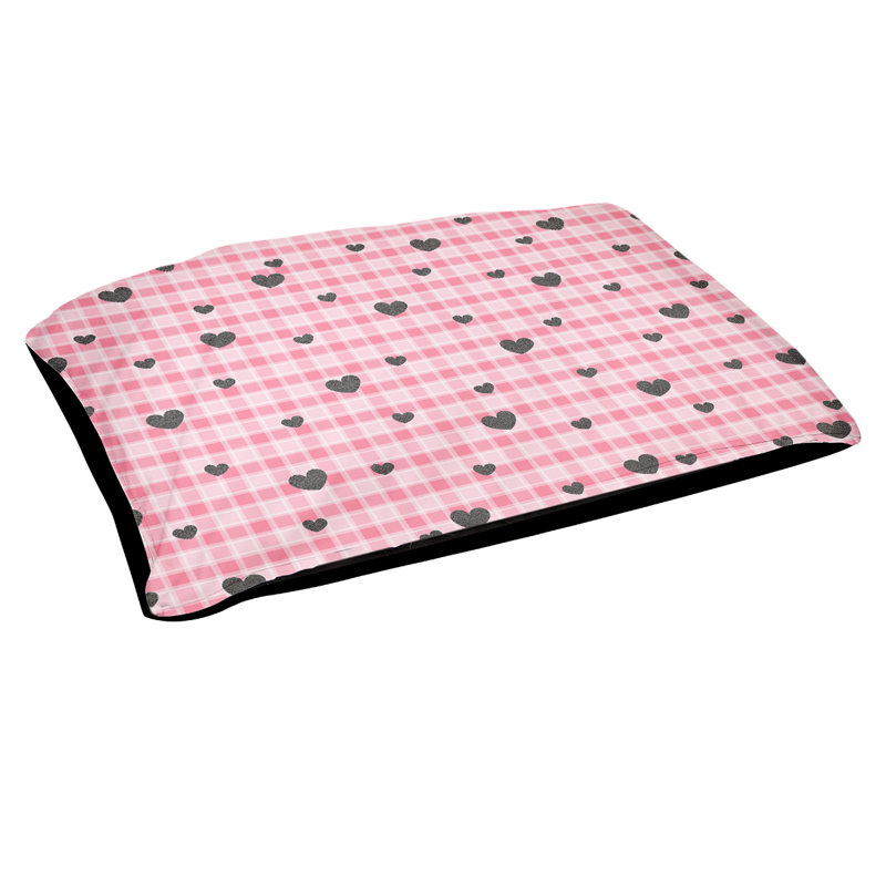 Oreiller pour chien d’extérieur écossais st day, Paillettes noires, Très grand (l 50 po x P 40 po x H 7 po)