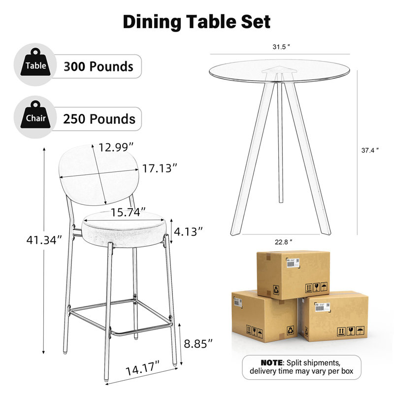 Ensemble de 6 tabourets de comptoir de bar, pieds en tissu d'ameublement dorés pour la cuisine, Vert, 6