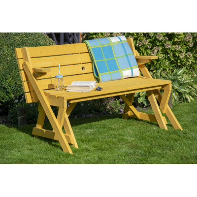 Anduela Picnic Wooden Convertible Bench