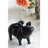 Flying Pig Sculptural Accent  Set of 2  7" x 3" x 5.5"  Black