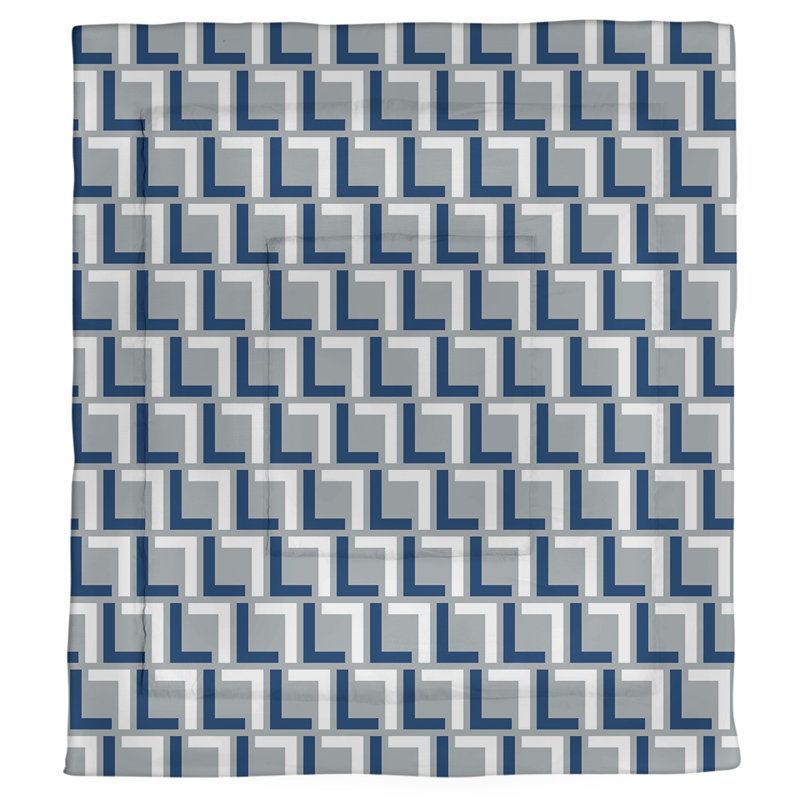 Édredon simple Football Luxury, Édredon simple TG, Gris / bleu bolide / blanc