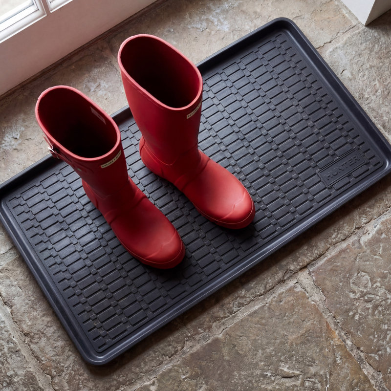 Hunter Glade Grid Rubber Boot Trays, Glade Black