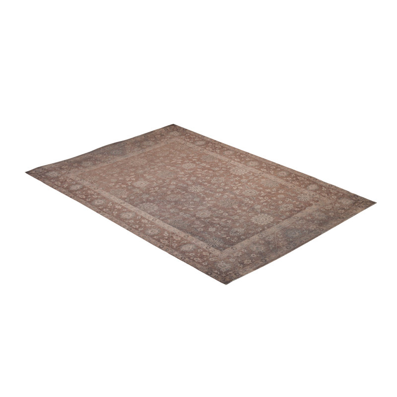 Tapis d'intérieur fait à la main bleu Elegant Lior 5 pi x 7 pi, 5 pi x 7 pi