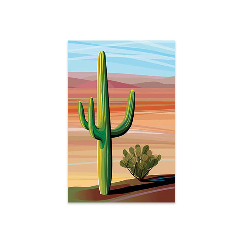 «Sonora Desert Saguaro», reproduction sur verre acrylique, H 24 po x l 16 po x P 0,25 po