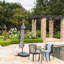 Parasol de jardin simple en forme de banane avec parasol d'extérieur en aluminium léger, gris et résistant aux intempéries