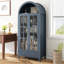 Vitrine arquée en bois trempé de 71 po Kalaen-676408417