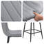 Ensemble de 2 tabourets de comptoir de style Mid-Century moderne - 2 tabourets de bar en similicuir avec pieds en métal-676736817