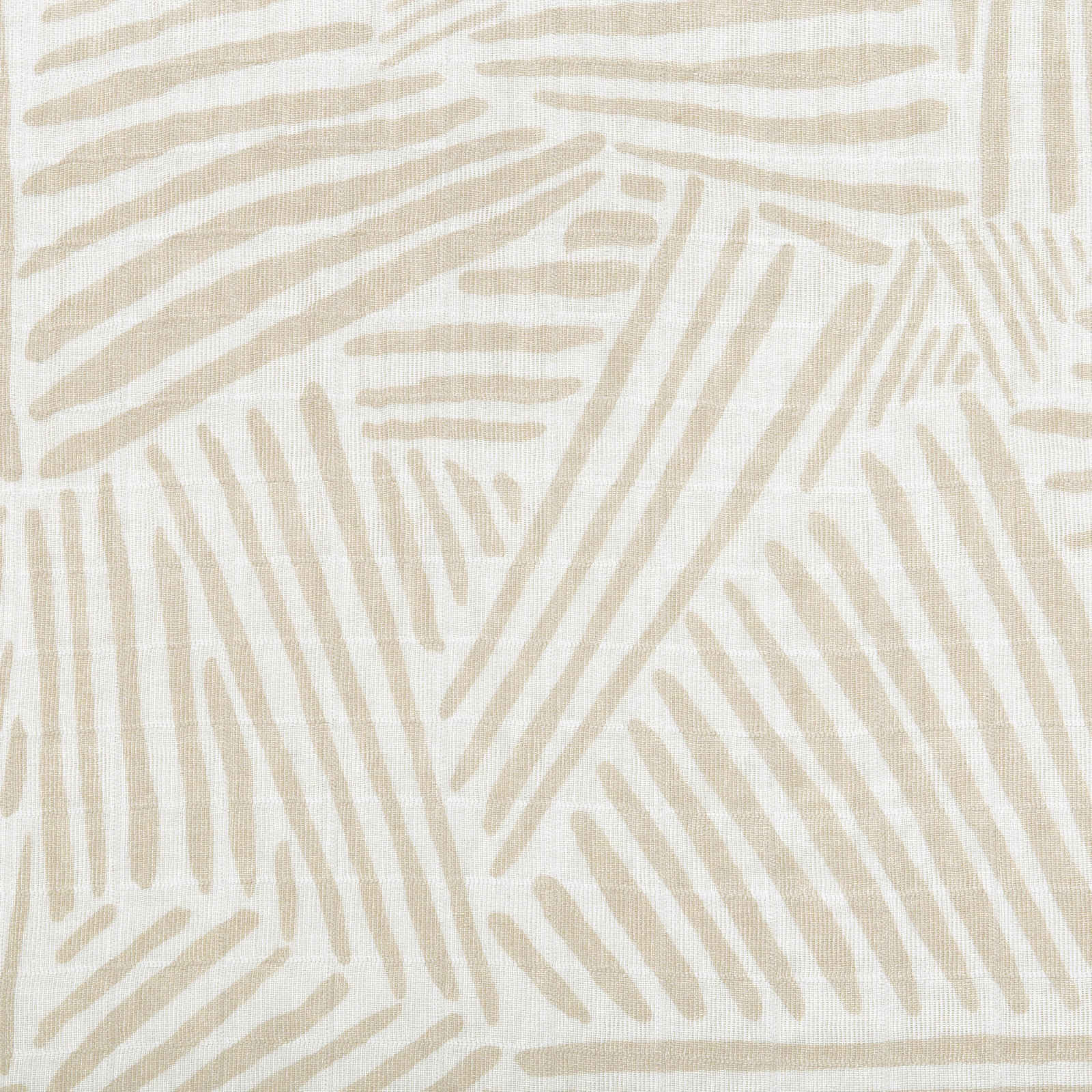 Oat Stripe Mini Crib Sheet In Muslin Cotton