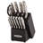 Farberware Edgekeeper Professional 13-Piece Knife Block Set with Built-In Sharpener