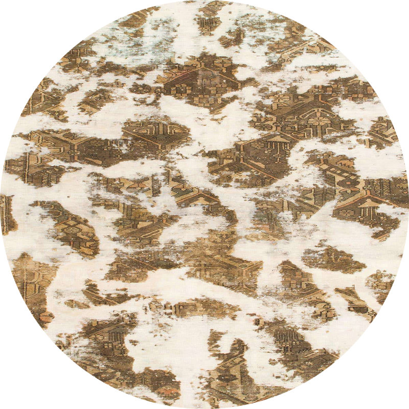 Tapis abstrait multicolore Stanway, Rond 6 pi