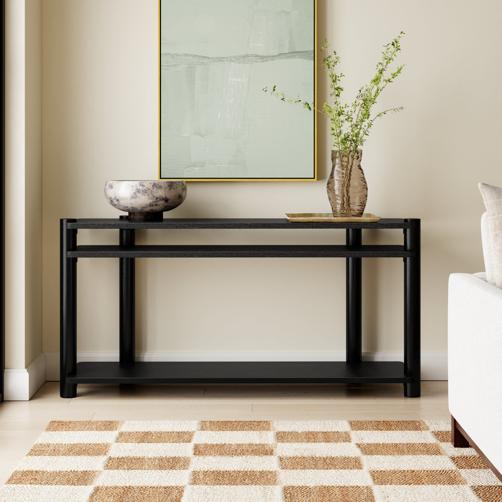 Hepburn 60" Console Table, Black