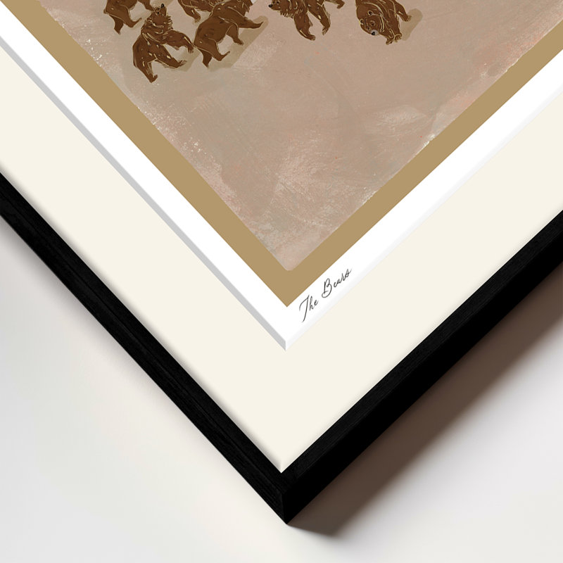 The Bears, 24" H x  32" W, Black