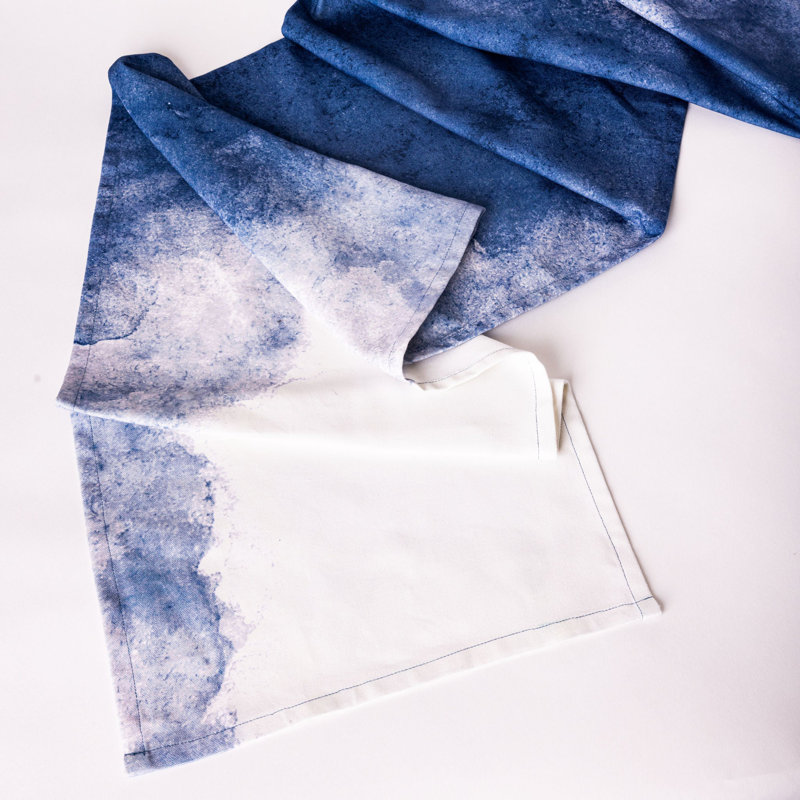 Aurora Ombre Table Runnner, Navy