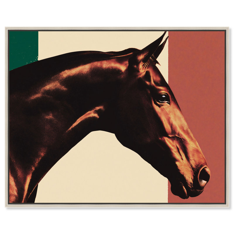 Hue Equine III Print by Oliver Gal, 25"H x 21"W, Silver Floater Frame