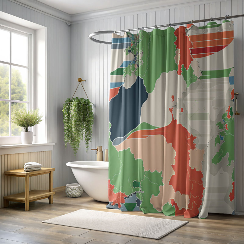 Rideau de douche Emerald Trio - Premium, L 71 po x L 74 po