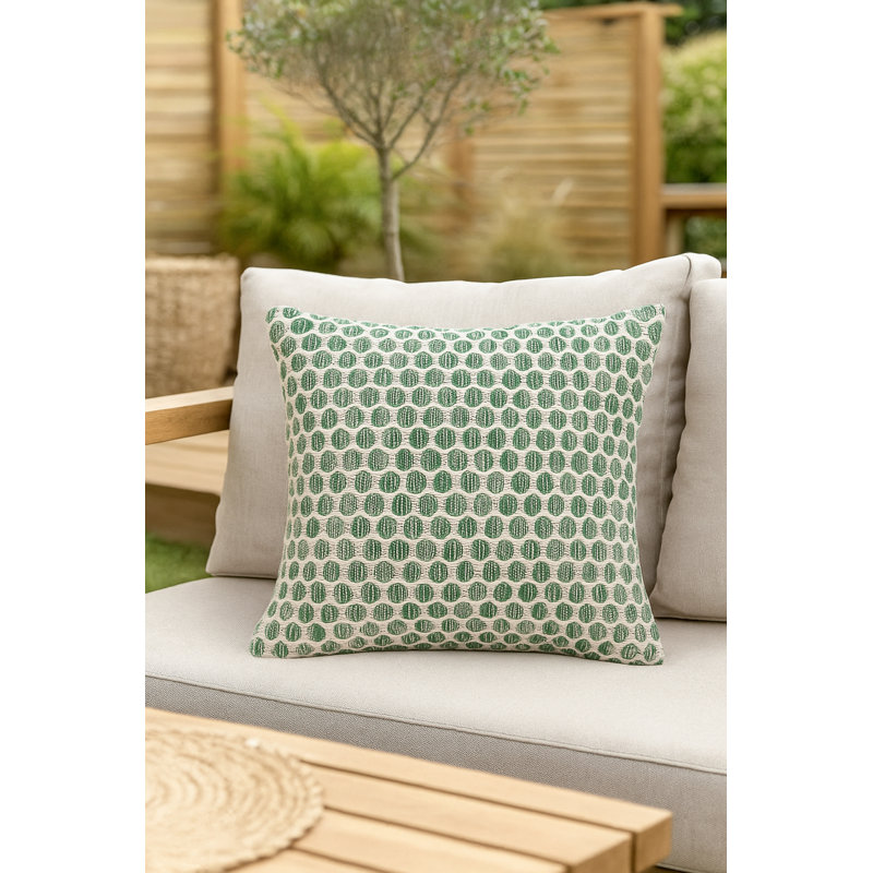 Marine Blue Sailor Dots Indoor Outdoor Pillow Cover 14x20, Pure Green, Square 20", Pillow Cover Only - No Insert