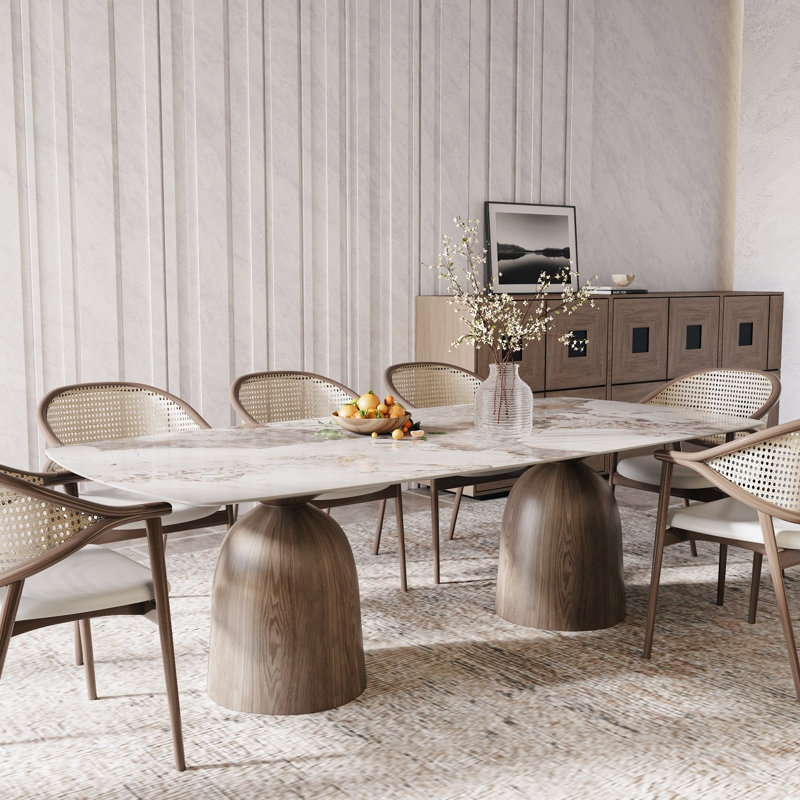 Grande table de salle à manger moderne 86/93 po Elara, Pandora, H 29,53 po x L 93,7 po x l 43,31 po