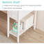 White Small Desk With Drawers - 40 Inch Computer Desk For Small Space Home Office, Modern Simple Study Writing Table PC Desks