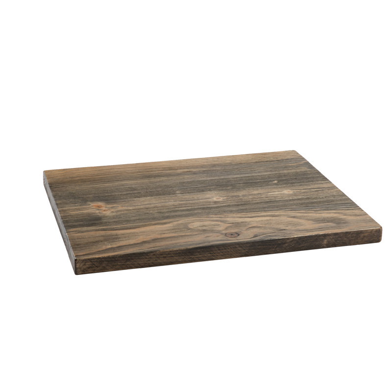 22 In. X 18 In. X 1.25 In. RESTORE End Table Wood Top, Boulder Black
