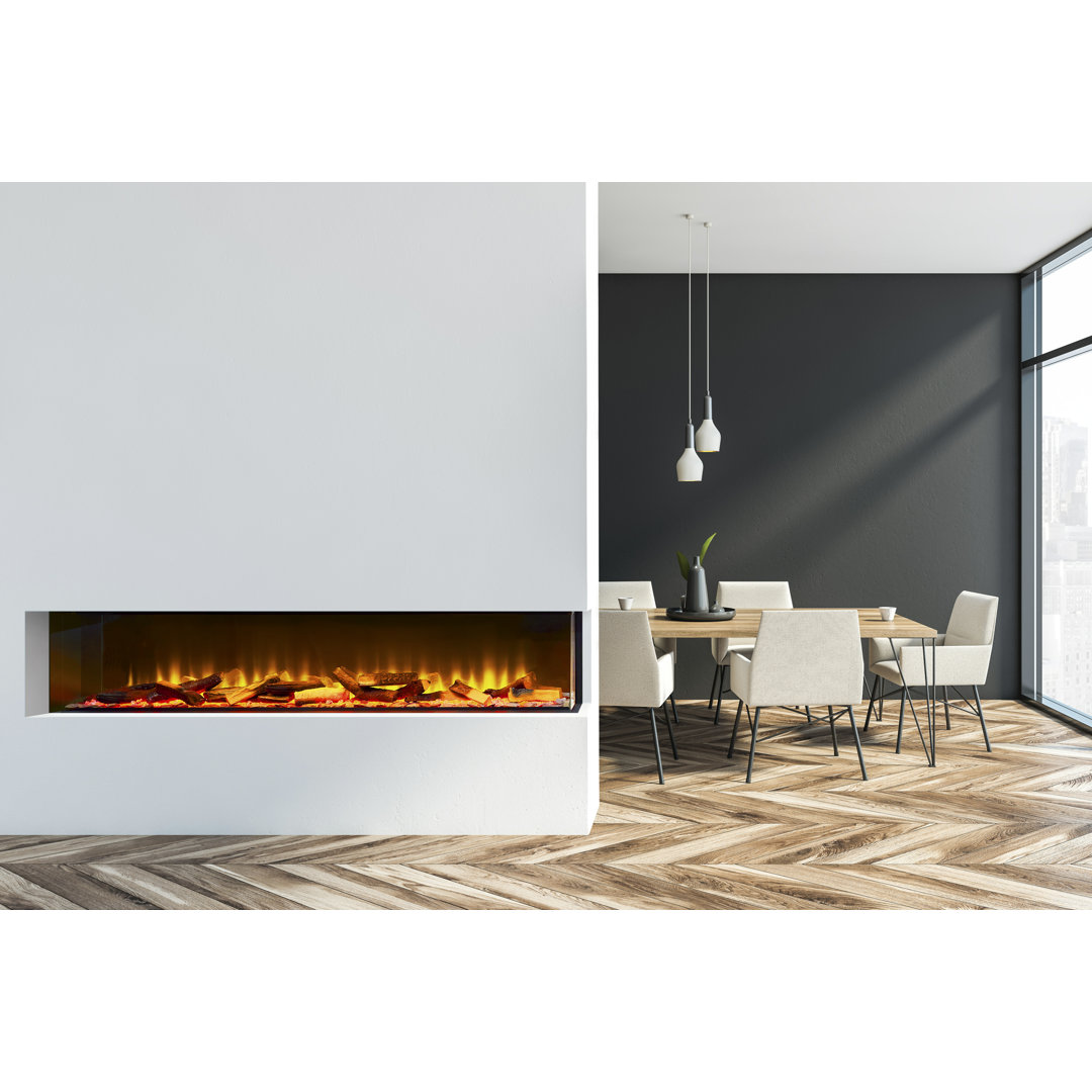 Adena Belfry Heating Black Electric Fireplace with 6824 BTU