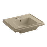 Tresham® Ceramic 24" Pedestal Bathroom Sink with Overflow