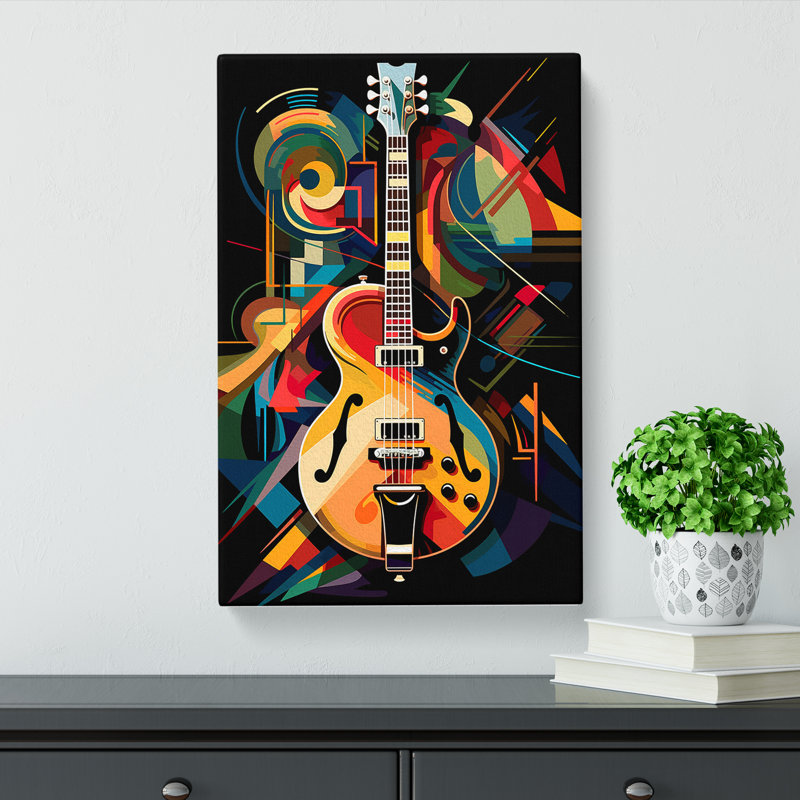 Electric Guitar Orphism - Wrapped Canvas, 50cm H x 35cm W x 3cm D