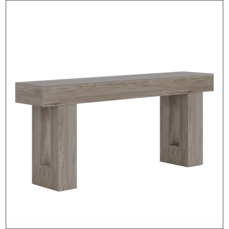 63 Inches Farmhouse Console Table – Extra Long Narrow Sofa Table Behind Couch, Rustic Wood Entryway Table for Hallway, Living Room, or Foyer
