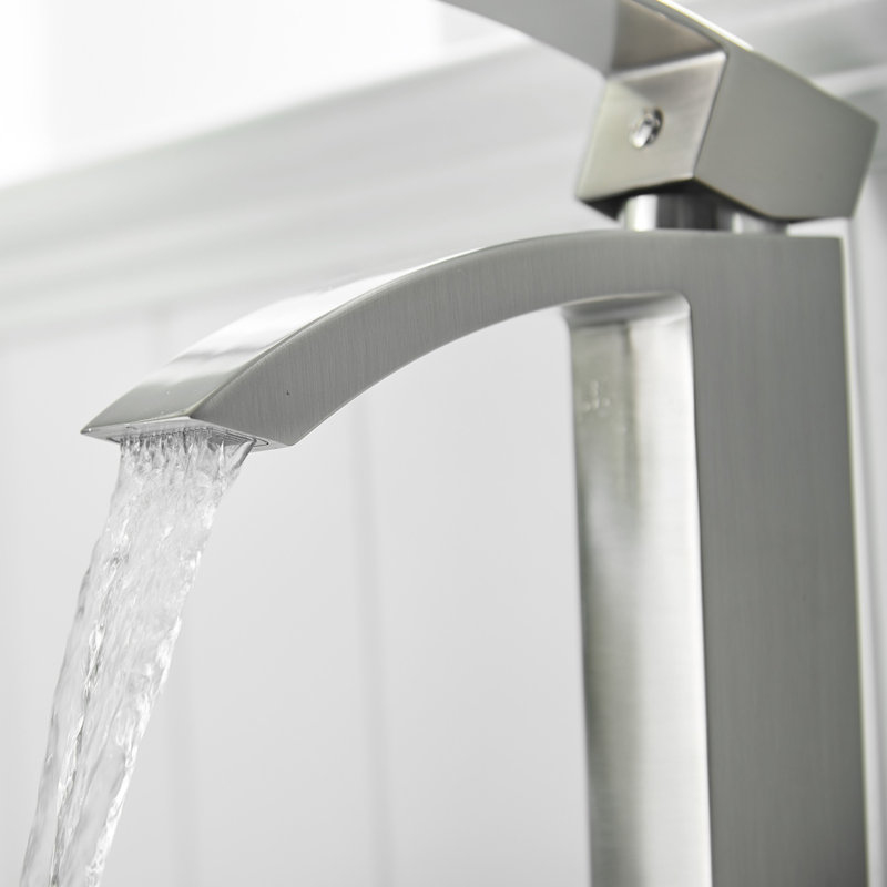 Single Handle Aluminium Bathroom Sink Faucet, Brushed Nickel