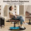 Fauteuil de salon Baasha Professional noir et brun pour coiffeurs - Fauteuil de coiffeur moderne avec coussin en mousse à mémoire de forme, base stable surdimensionnée et capacité de poids de 330 lb