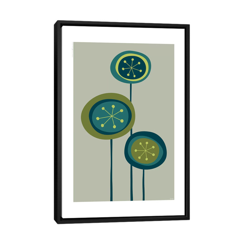 « fleurs ii », impression sur toile, H 26 po x l 18 po x P 1,5 po, Toile avec cadre noir, Pas de tapis
