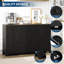 Grand buffet de 55 pouces, armoire de rangement de style café avec tablettes réglables et 2 tiroirs-1511522275