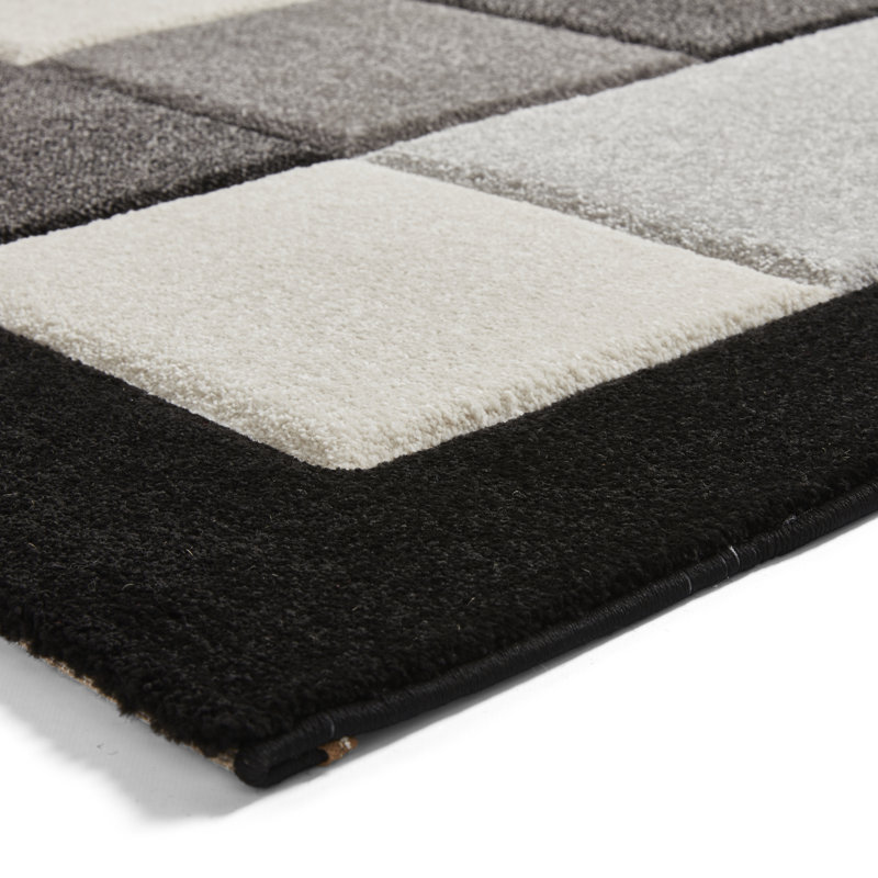 Tenenbaum area rug Machine Woven Black, Rectangle 60 x 120cm